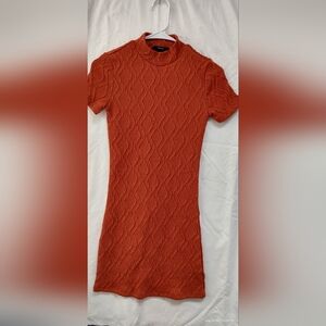 Forever 21 Vibrant Orange Textured Tee